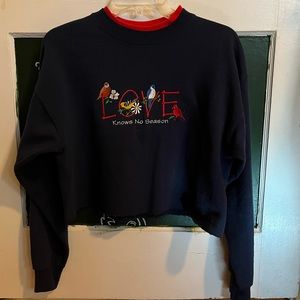 Love knows no season cropped sweater